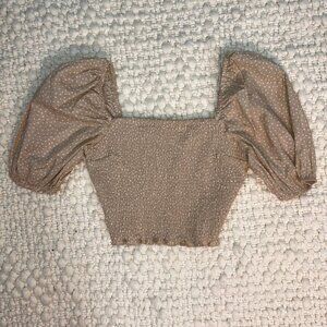 Abercrombie puff-sleeve stretchy top